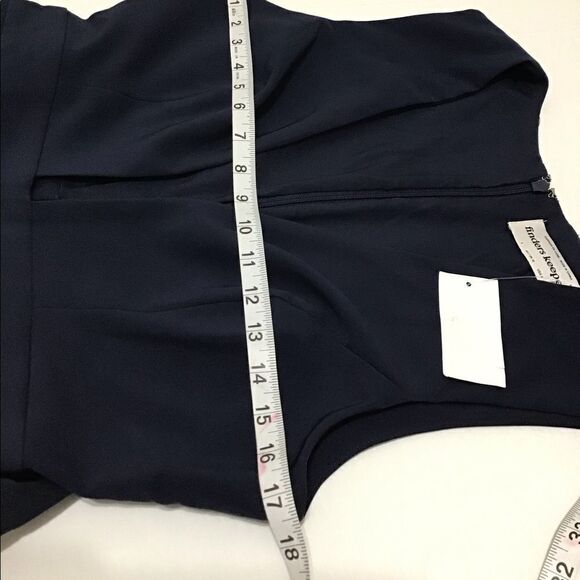 Finders Keepers Blue Essie Sleeveless Belted Wide Leg Pantsuit New Size Large - Picture 15 of 16